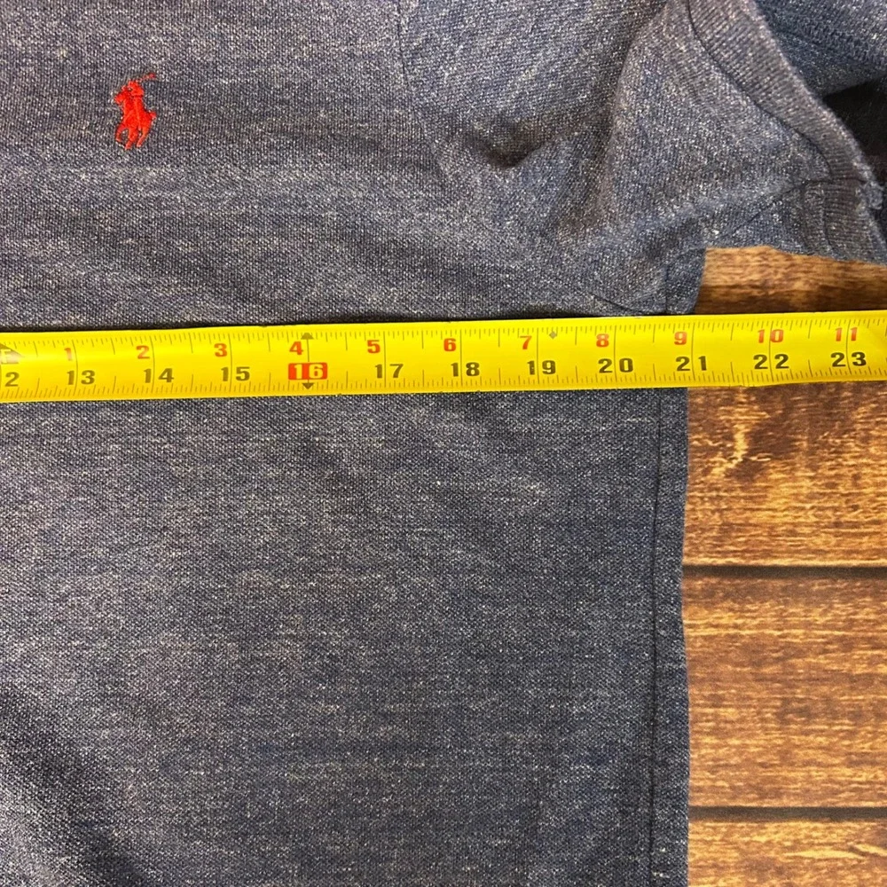 Polo Ralph Lauren Mens Classic Fit Blue Heather Short Sleeve Polo Shirt Large